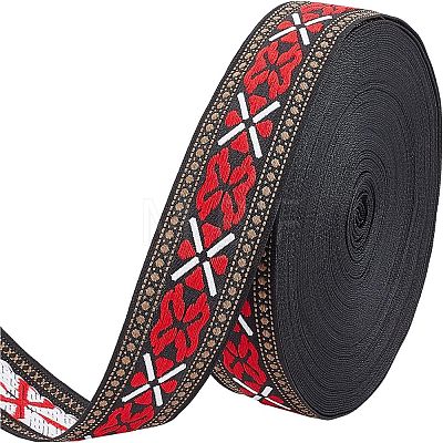 Ethnic Style Polyester Ribbons OCOR-WH0074-32-1