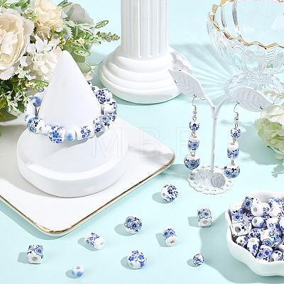 72Pcs 8 Styles Handmade Porcelain Beads PORC-PA0001-63-1