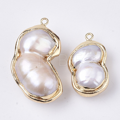 Natural Baroque Pearl Keshi Pearl Cultured Freshwater Pearl Pendants X-PEAR-S014-03-1