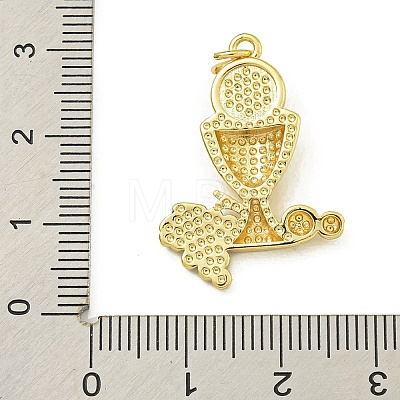 Rack Plating Brass Enamel Pendants KK-U029-14G-1