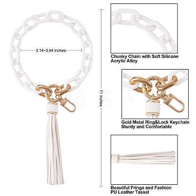 Chain Link Wristlet Keychain HJEW-SW00013-06-1