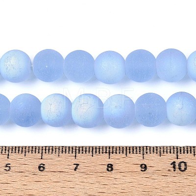 Frosted Transparent Glass Beads Strands LS-GLAA-T032-T10mm-MBB04-1