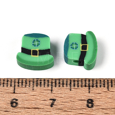 Saint Patrick's Day Handmade Polymer Clay Beads CLAY-T023-21-1