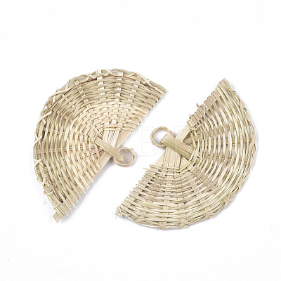 Handmade Reed Cane/Rattan Woven Pendants WOVE-T006-072A-1