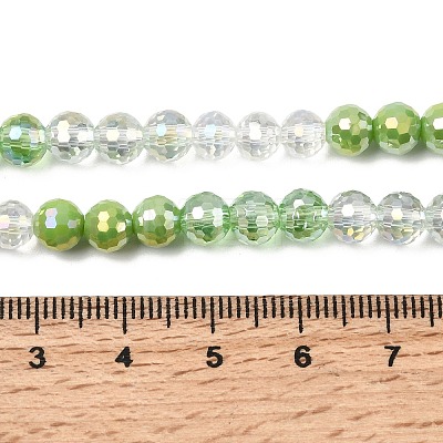 Electroplate Glass Beads Strands EGLA-D300-06-6mm-24-1