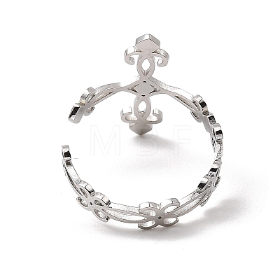 304 Stainless Steel Open Cuff Rings RJEW-Q808-04B-P-1