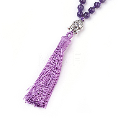 Tassel Pendant Necklaces NJEW-P191-A05-1