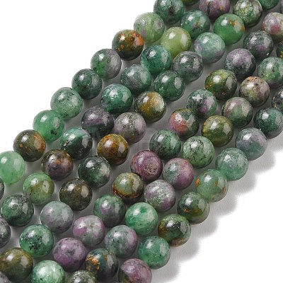 Natural Ruby in Zoisite Beads Strands G-R011-A02-03-1