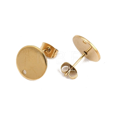 Ion Plating(IP) 304 Stainless Steel Stud Earring Findings STAS-P198-25-12mm-G-1
