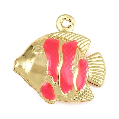 Brass Enamel Pendants KK-I352-06G-1