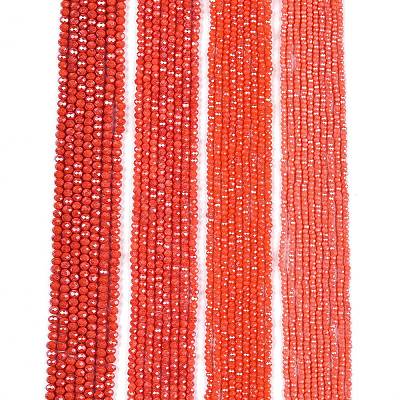 Electroplate Glass Beads Strands EGLA-A044-P4mm-A21-1