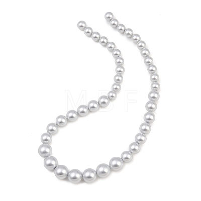 Electroplated Glass Pearl Graduated Beads Strands BSHE-C011-03C-1
