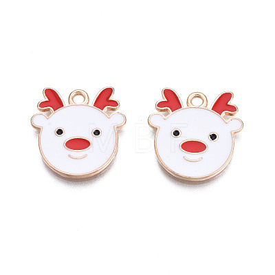 Christmas Alloy Enamel Pendants ENAM-Q442-48A-1