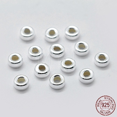 925 Sterling Silver Spacer Beads STER-K171-39S-03-1