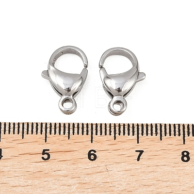 Tarnish Resistant 304 Stainless Steel Lobster Claw Clasps STAS-G035-I-1