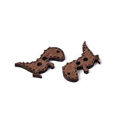 2-Hole Dinosaur Wood Buttons BUTT-Q046-05B-1