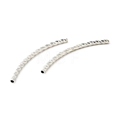 Rack Plating Brass Curved Tube Beads KK-WH0061-02G-P-1