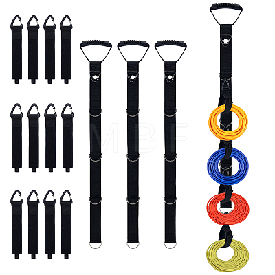 Nylon Adjustable Extension Cord Holder Organizer with Triangle Clips AJEW-WH0696-782-1