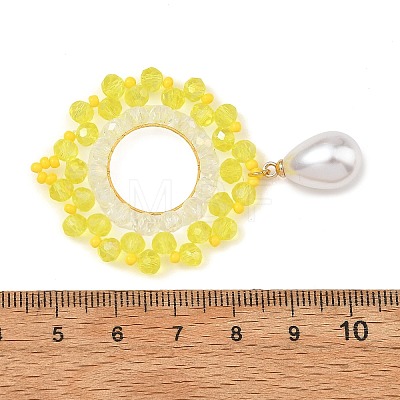 Glass & Brass Pendants PALLOY-MZ01381-03-1