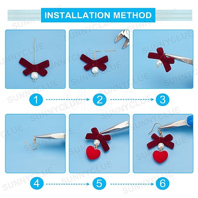 123 Pieces DIY Fashion Valentine's Day Earring Making Kits DIY-SC0013-93-1