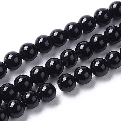Natural Onyx Beads Strands G-I261-B02-4mm-1