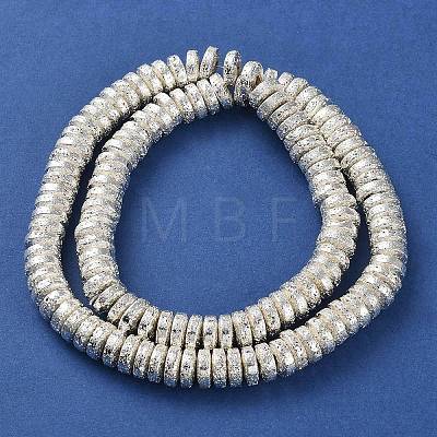 Electroplated Natural Lava Rock Beads Strands G-I360-A03-04-1