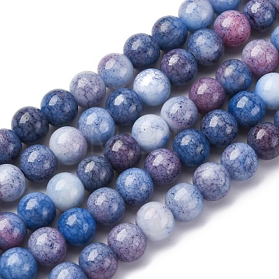 Ombre Effect Dyed Glass Beads Strands GLAA-T031-01O-04-1