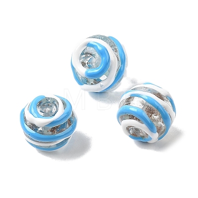 Handmade Gold Sand Enamel Lampwork Beads LAMP-B035-03A-1