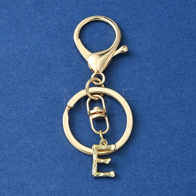 Alloy Initial Letter Charm Keychains KEYC-YW00006-05-1