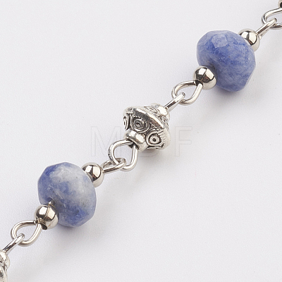 Natural Gemstone Beads Handmade Chains AJEW-JB00405-1