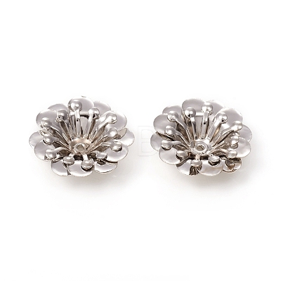Multi-Petal Brass Bead Caps X-KK-I669-14P-1