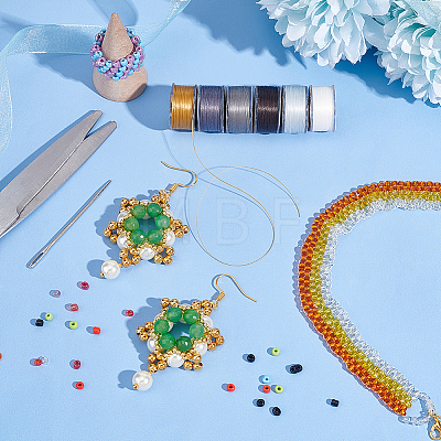 Nylon Beading Thread NWIR-WH0005-10E-1