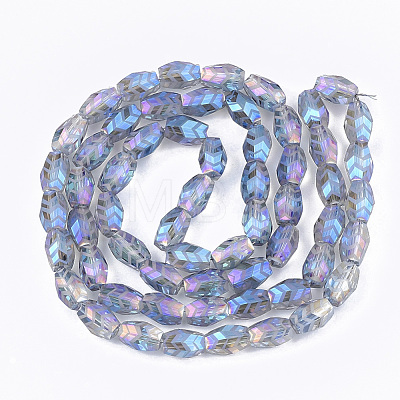 Electroplate Glass Beads Strands EGLA-T018-02-1