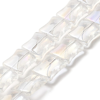 Transparent Electroplate Glass Beads Strands EGLA-H103-AB01-1