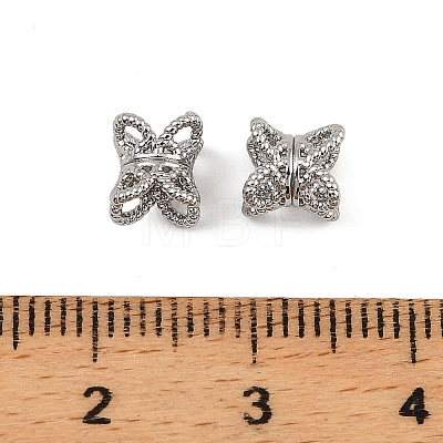 Brass Double Bead Caps KK-K374-23P-1