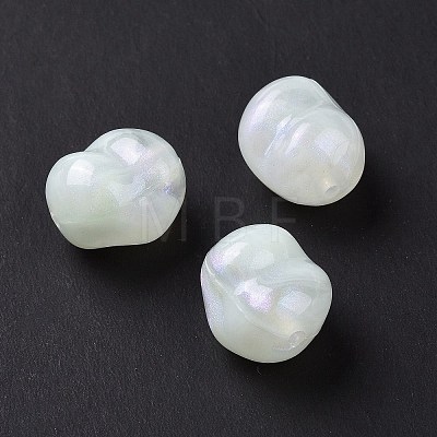 Opaque Acrylic Beads OACR-E015-08G-1