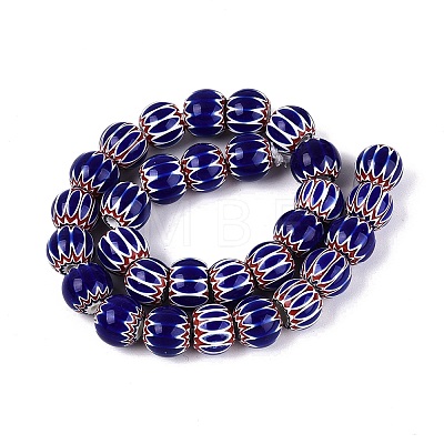 Handmade Millefiori Glass Rondelle Beads LA-UK0001-01-1