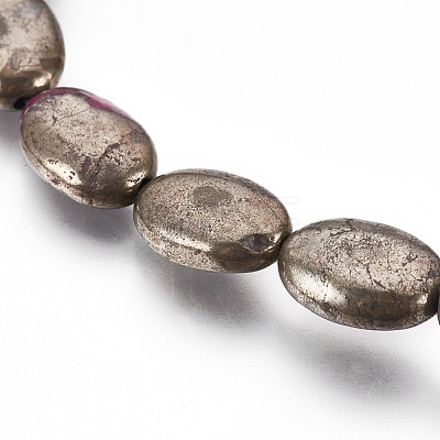 Natural Pyrite Beads Strands G-E499-02B-1