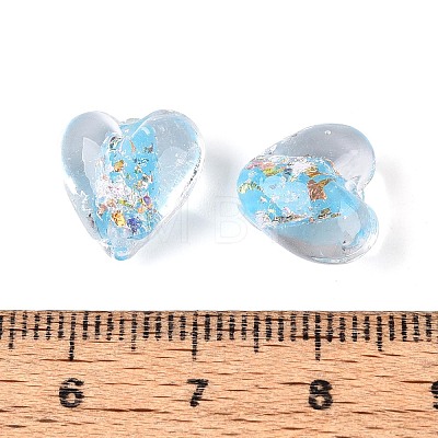 Handmade Foil Glass Beads FOIL-N029-09D-1