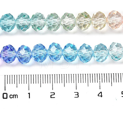 Transparent Painted Glass Beads Strands X1-DGLA-A034-T6mm-A14-1