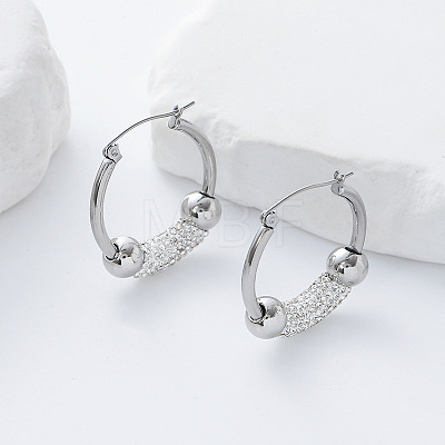 Vintage Style Round 304 Stainless Steel Hoop Earrings MV0538-1
