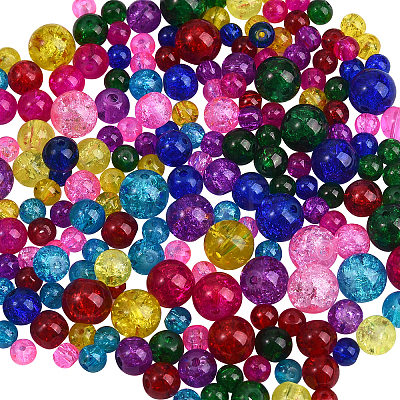 1920~2480Pcs 3 Style Spray Painted Crackle Glass Beads CCG-CJ0001-05-1