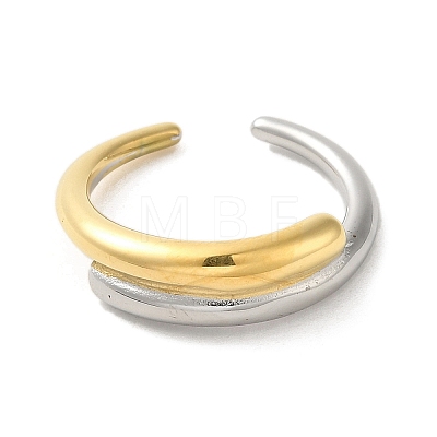 304 Stainless Steel Cuff Double Layered Rings RJEW-Q807-02G-1