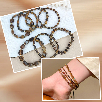 1 Strand Natural Tiger Eye Beads Strands G-PA0002-66-1
