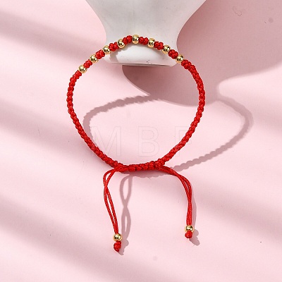 Polyester Cord Braided Bead Bracelets for Women BJEW-L698-03G-02-1