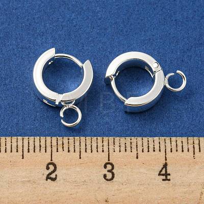 201 Stainless Steel Huggie Hoop Earrings Findings STAS-A167-01R-S-1