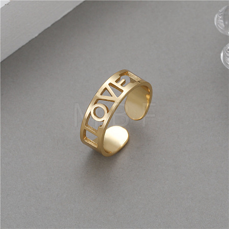 Brass Cuff Open Rings for Women WGEB30E-02-1