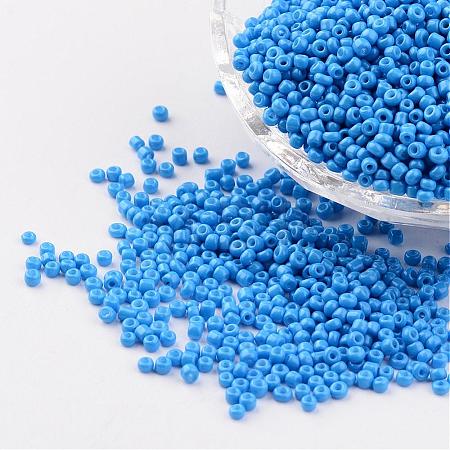 12/0 1.5~2mm Baking Paint Glass Seed Beads Loose Spacer Beads X-SEED-S001-K17-1