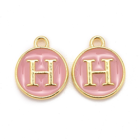 Golden Plated Alloy Enamel Charms LS-ENAM-S118-07H-1