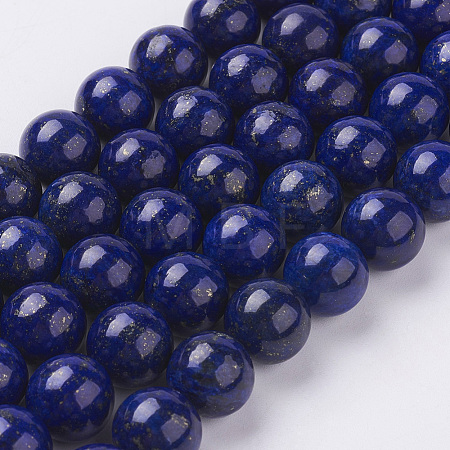 Natural Lapis Lazuli Beads Strands X-G-G087-12mm-1